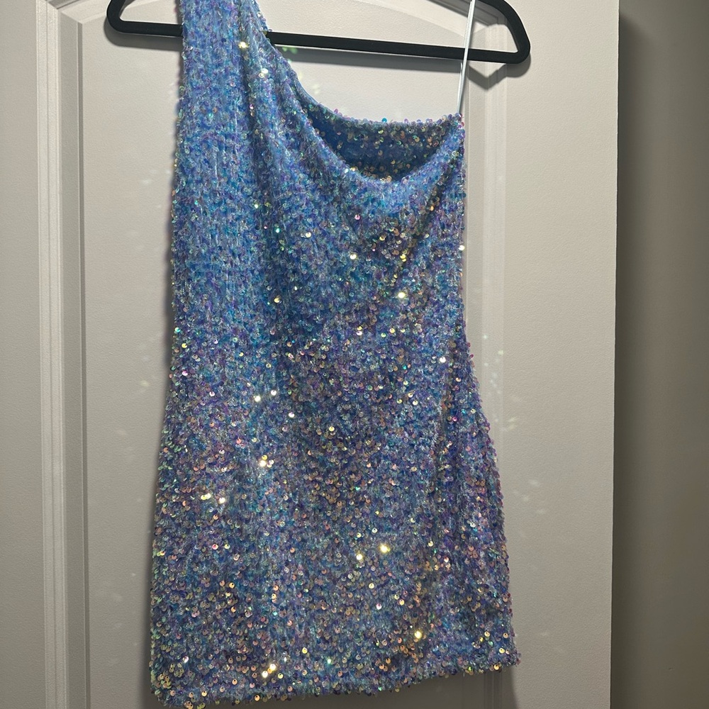 Aria Diamond Blue Sequin Dress